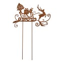 Clayre & Eef Tuinsteker Slee 19x1x45 cm Bruin Metaal