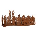 Clayre & Eef Portacandela Casa 27x8x12 cm Marrone Metallo