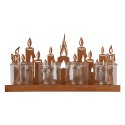 Clayre & Eef Tealight Holder 36x9x18 cm Brown Metal