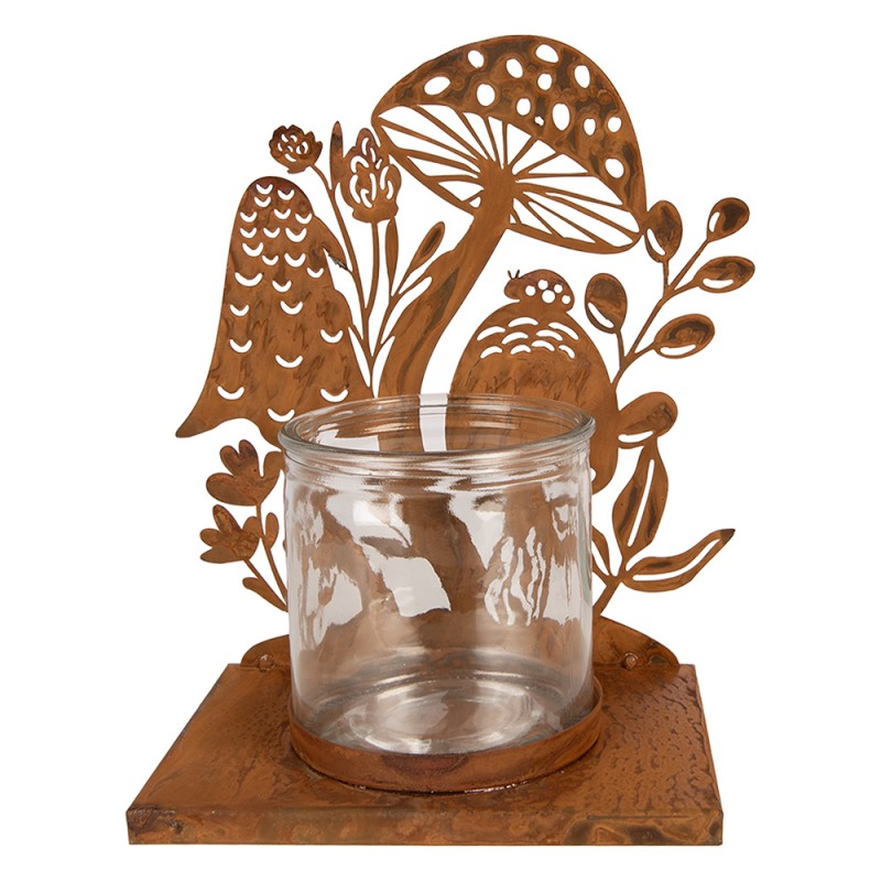 Clayre & Eef Tealight Holder Brown