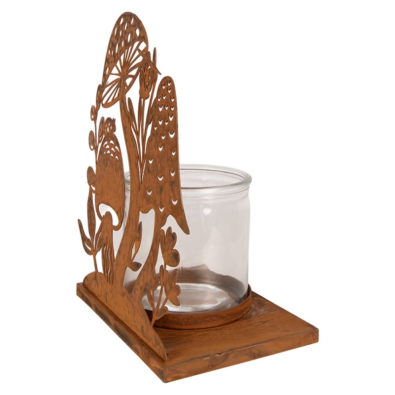 Clayre & Eef Tealight Holder Brown