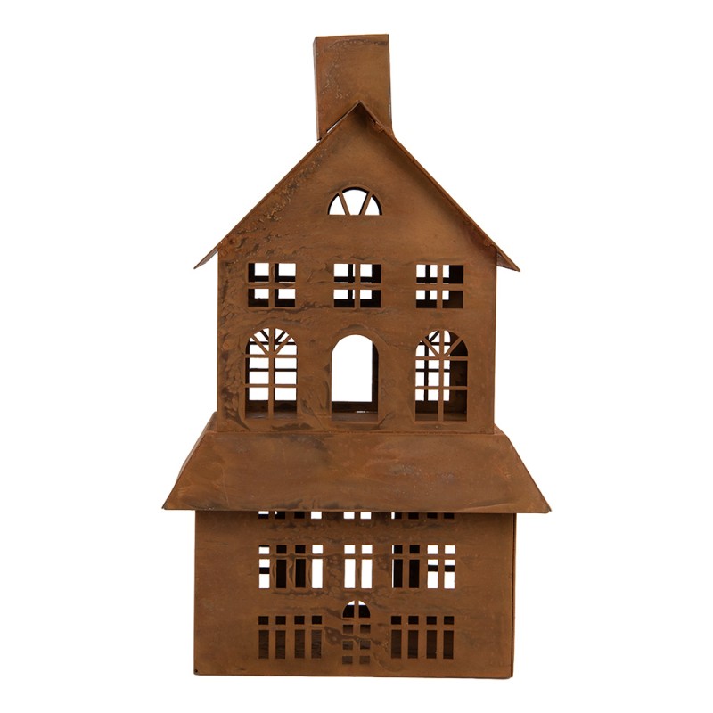 Clayre & Eef Decorative Figurine House 16x10x31 cm Brown Metal