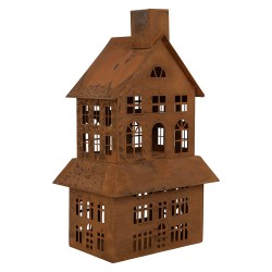Clayre & Eef Decorative Figurine House 16x10x31 cm Brown Metal