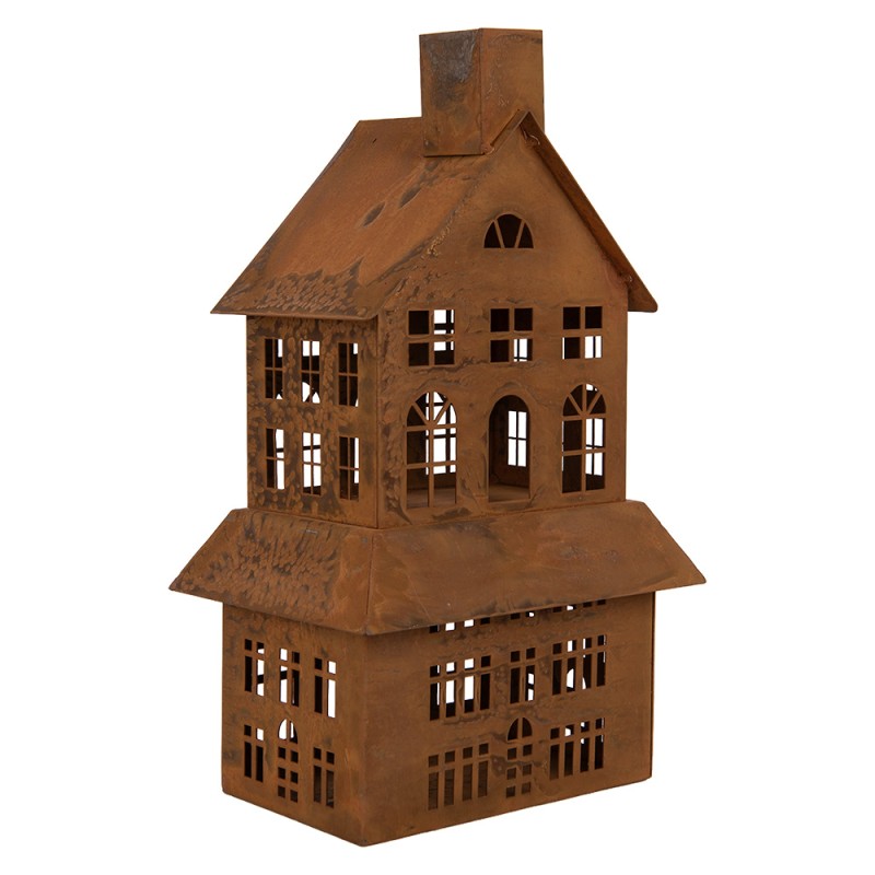 Clayre & Eef Decorative Figurine House 16x10x31 cm Brown Metal