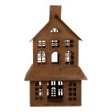 Clayre & Eef Decorative Figurine House 16x10x31 cm Brown Metal