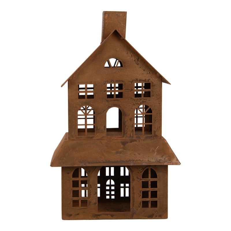 Clayre & Eef Decorative Figurine House 16x10x31 cm Brown Metal