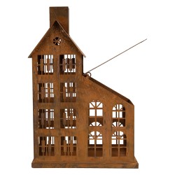 Clayre & Eef Statuetta decorativa Casa 22x11x32 cm Marrone Metallo