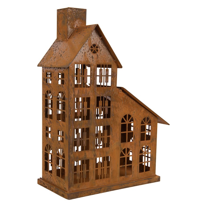 Clayre & Eef Statuetta decorativa Casa 22x11x32 cm Marrone Metallo