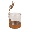 Clayre & Eef Porte-bougie Cerf hert Ø 10x20 cm Marron Métal
