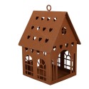 Clayre & Eef Decorative Figurine House 12x12x18 cm Brown Metal