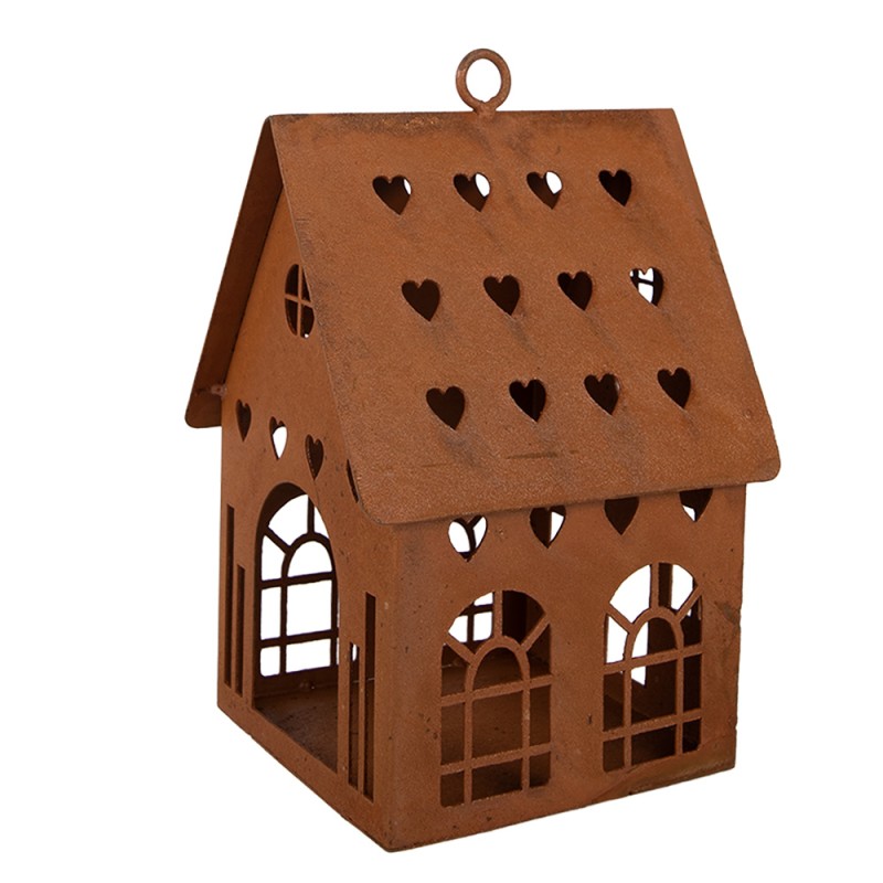 Clayre & Eef Decorative Figurine House 12x12x18 cm Brown Metal