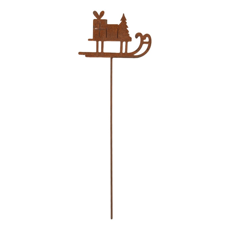 Clayre & Eef Tuinsteker Slee 12x1x38 cm Bruin Metaal