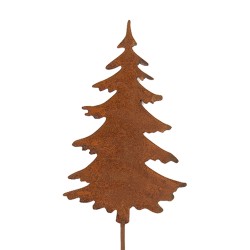 Clayre & Eef Gartenspieá Weihnachtsbaum 11x1x50 cm Braun Metall