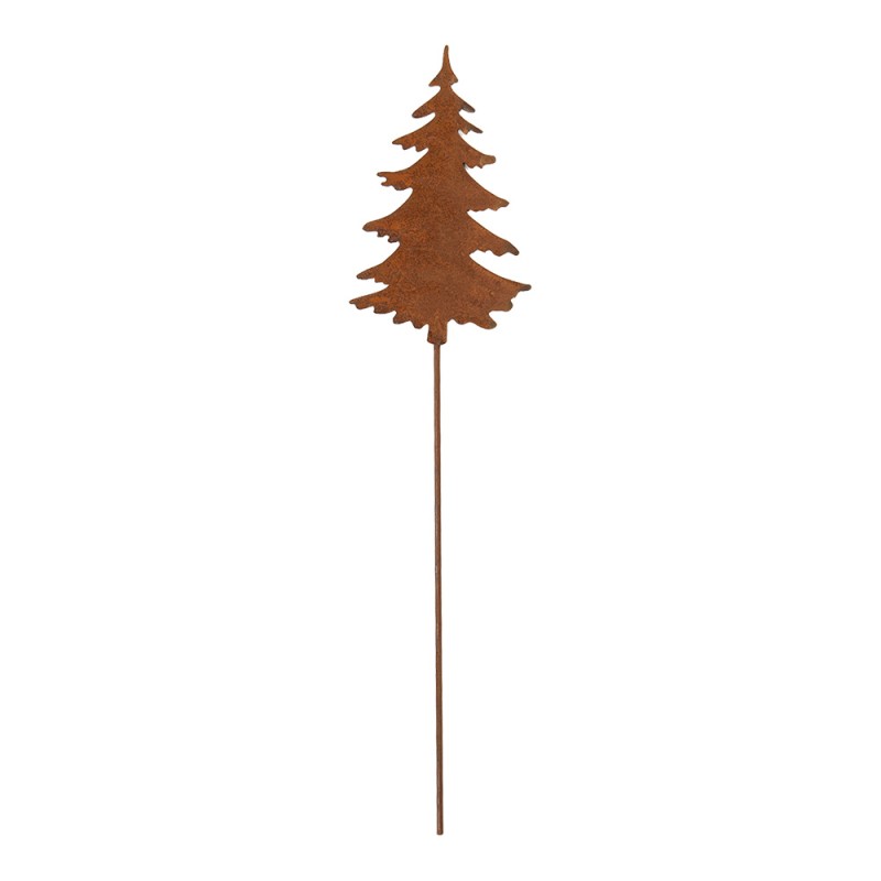 Clayre & Eef Pic de jardin Sapin de Noël 11x1x50 cm Marron Métal