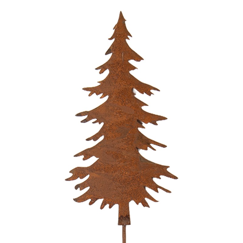 Clayre & Eef Tuinsteker Kerstboom 11x1x52 cm Bruin Metaal