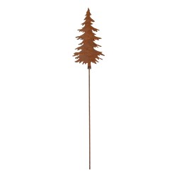 Clayre & Eef Tuinsteker Kerstboom 11x1x52 cm Bruin Metaal