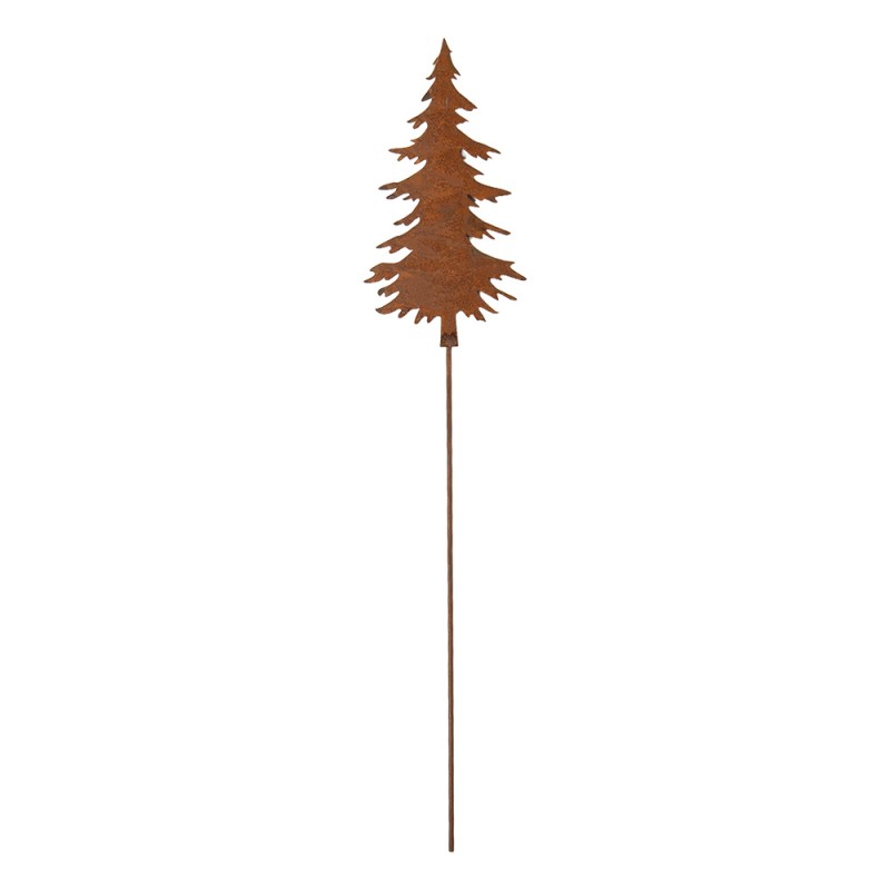 Clayre & Eef Tuinsteker Kerstboom 11x1x52 cm Bruin Metaal