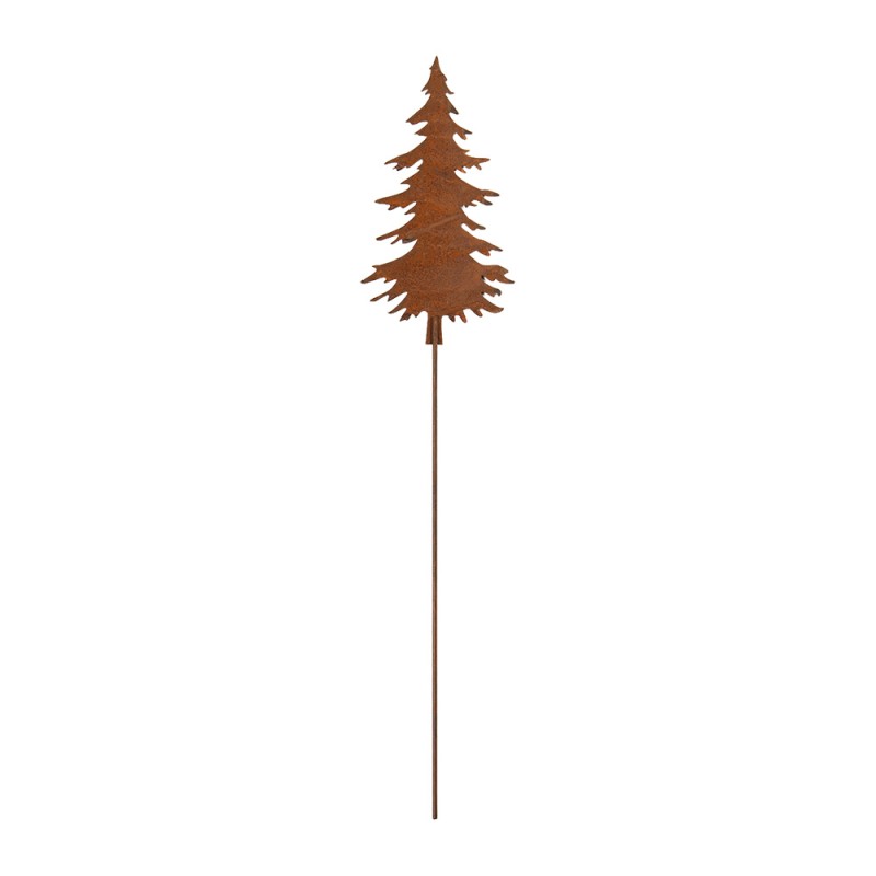 Clayre & Eef Tuinsteker Kerstboom 11x1x52 cm Bruin Metaal