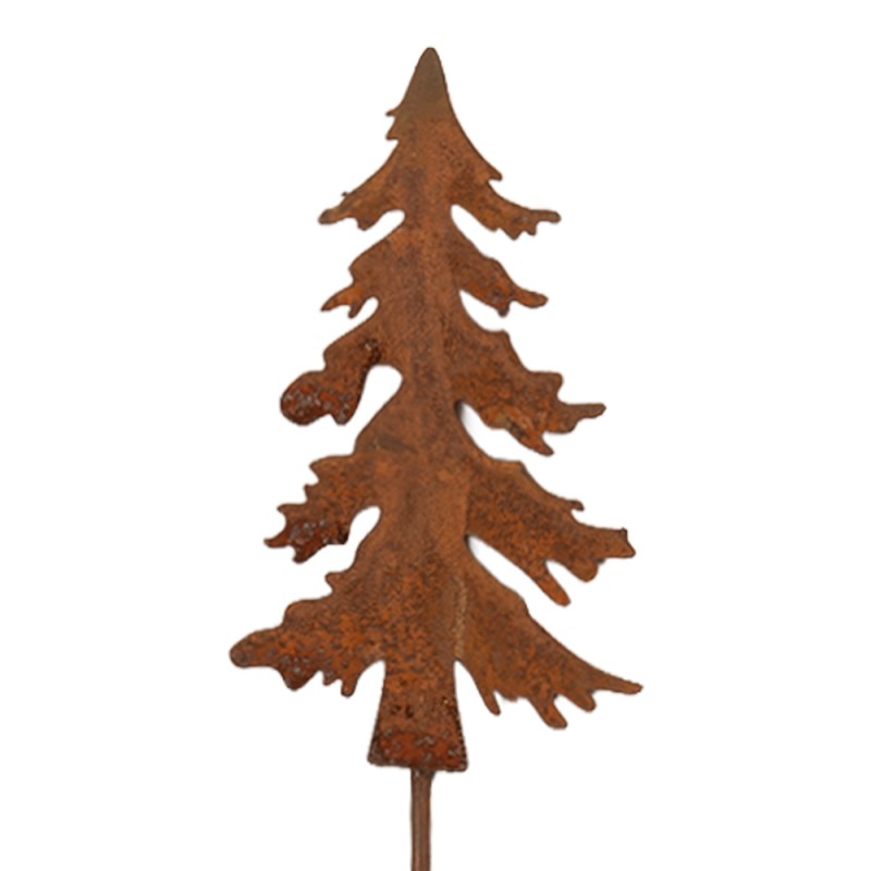Clayre & Eef Gartenspieá Weihnachtsbaum 6x1x34 cm Braun Metall