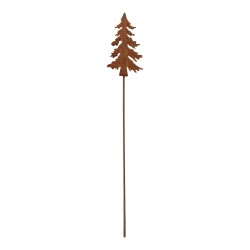 Clayre & Eef Gartenspieá Weihnachtsbaum 6x1x34 cm Braun Metall