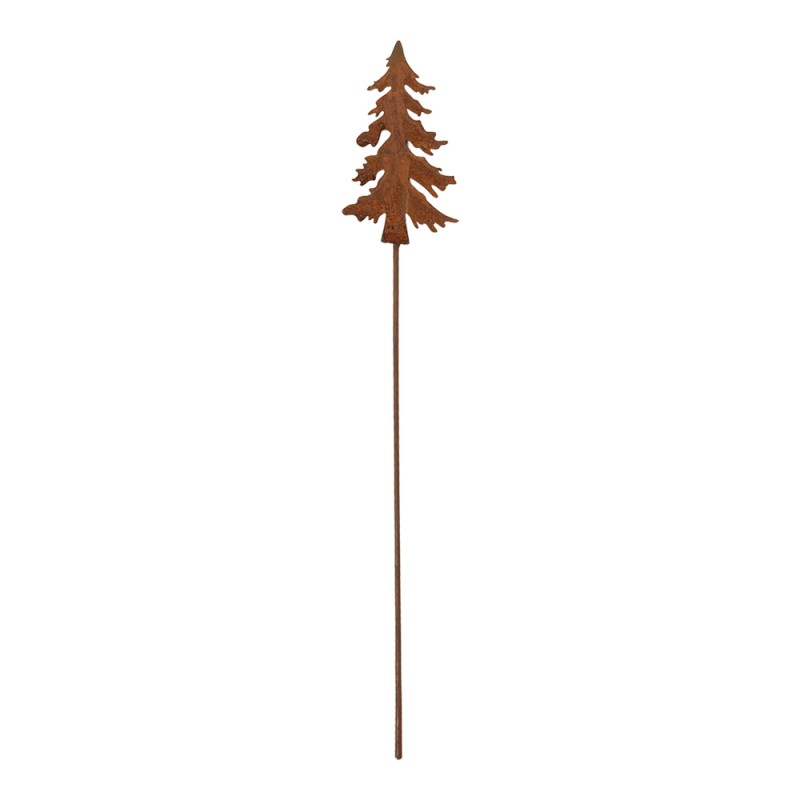 Clayre & Eef Gartenspieá Weihnachtsbaum 6x1x34 cm Braun Metall