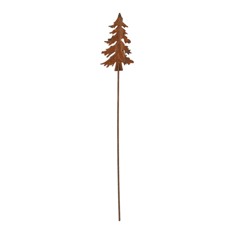Clayre & Eef Gartenspieá Weihnachtsbaum 6x1x34 cm Braun Metall