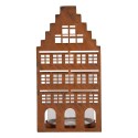 Clayre & Eef Tealight Holder House 12x12x24 cm Brown Metal