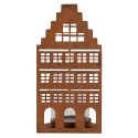 Clayre & Eef Porte-bougie Maison 8x8x15 cm Marron Métal
