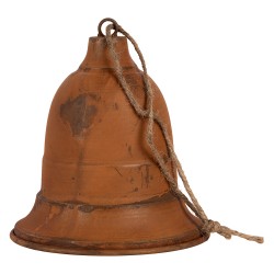 Clayre & Eef Statuetta decorativa di Natale Campanelli Ø 25x28 cm Marrone Metallo
