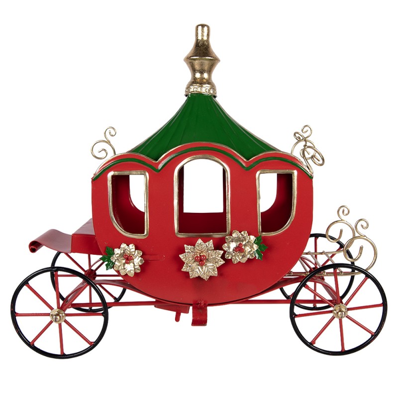 Clayre & Eef Décoration de Noël Image 41x16x39 cm Rouge Métal