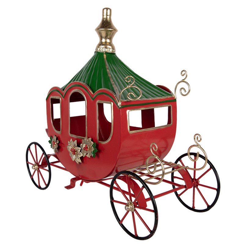 Clayre & Eef Décoration de Noël Image 41x16x39 cm Rouge Métal