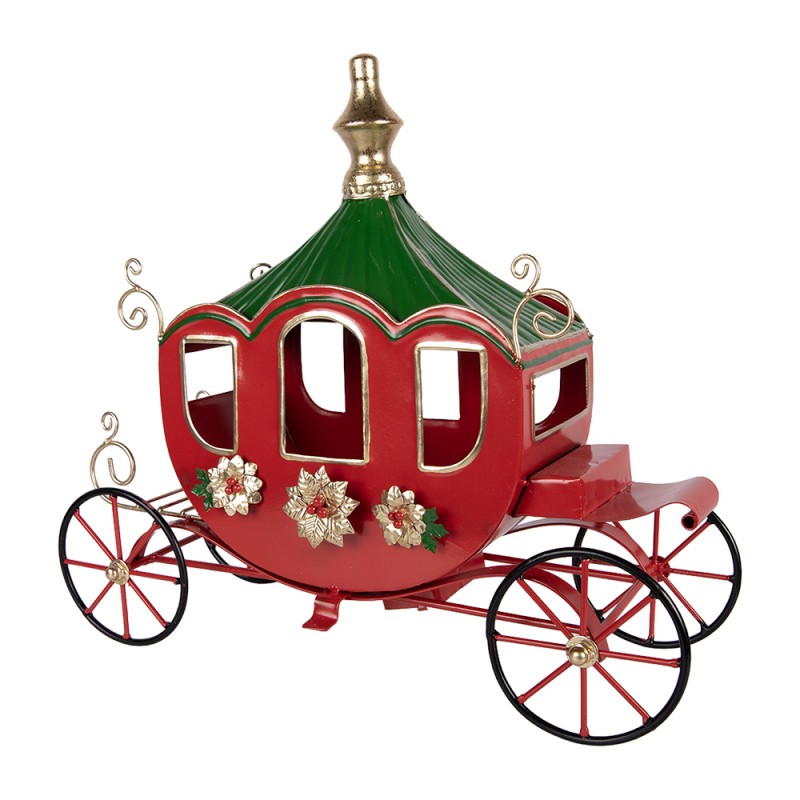 Clayre & Eef Décoration de Noël Image 41x16x39 cm Rouge Métal