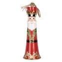 Clayre & Eef Weihnachtsdekorationsfigur Klingel Ø 16x47 cm Rot Metall