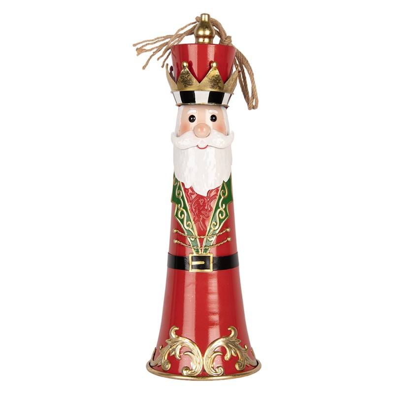 Clayre & Eef Weihnachtsdekorationsfigur Klingel Ø 16x47 cm Rot Metall