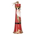 Clayre & Eef Weihnachtsdekorationsfigur Klingel Ø 16x47 cm Rot Metall