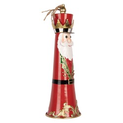 Clayre & Eef Weihnachtsdekorationsfigur Klingel Ø 16x47 cm Rot Metall