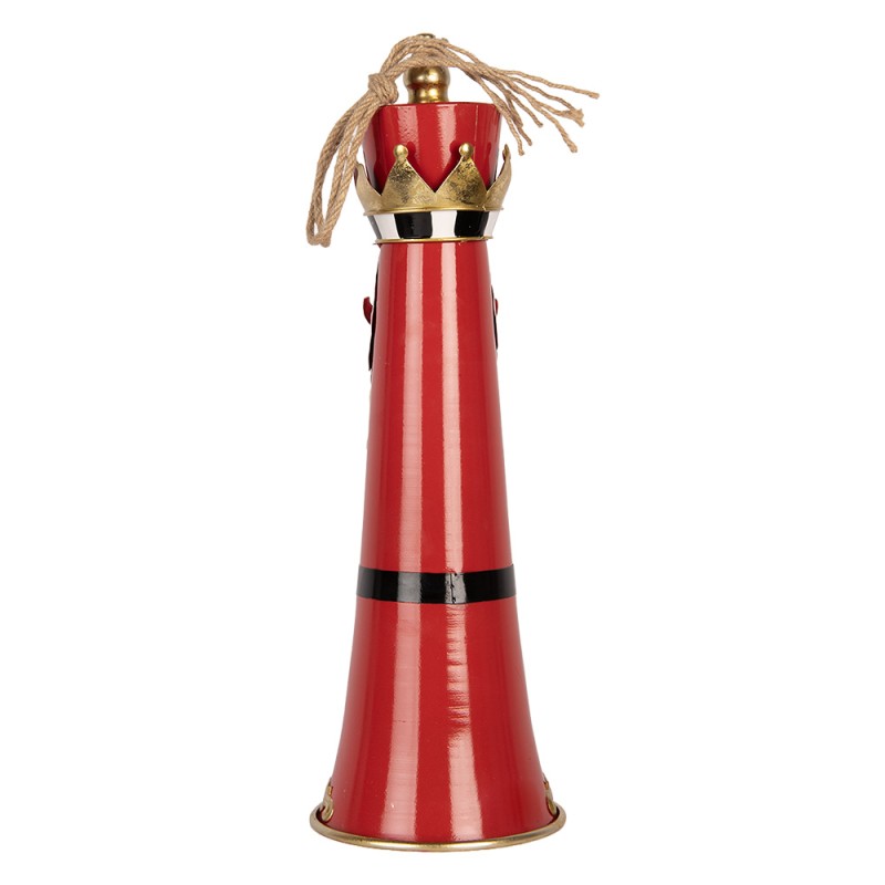Clayre & Eef Weihnachtsdekorationsfigur Klingel Ø 16x47 cm Rot Metall