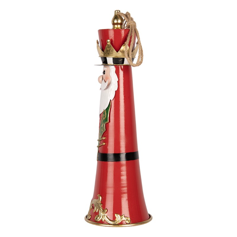 Clayre & Eef Weihnachtsdekorationsfigur Klingel Ø 16x47 cm Rot Metall
