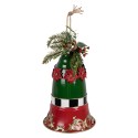 Clayre & Eef Weihnachtsdekorationsfigur Klingel Ø 24x36 cm Rot Metall