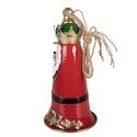 Clayre & Eef Weihnachtsdekorationsfigur Klingel Ø 13x26 cm Rot Metall