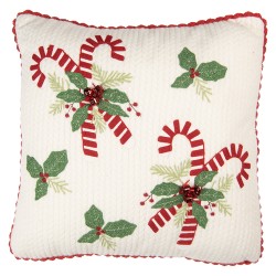 Clayre & Eef Cuscino decorativo 40x40 cm Beige Poliestere