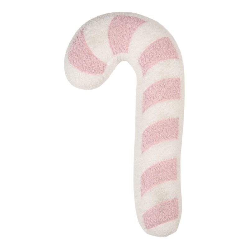 Clayre & Eef Dekokissen Zuckerstange 20x40x4 cm Rosa Polyester