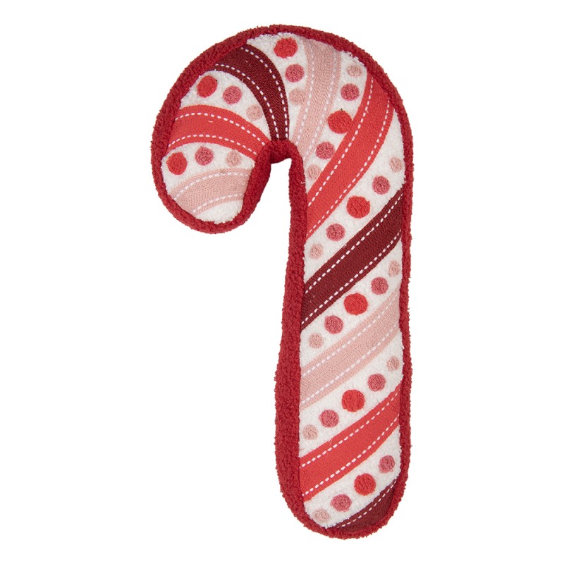 Clayre & Eef Dekokissen Zuckerstange 15x40x4 cm Rot Polyester