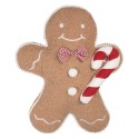 Clayre & Eef Sierkussen Gingerbread man 40x48x4 cm Bruin Polyester