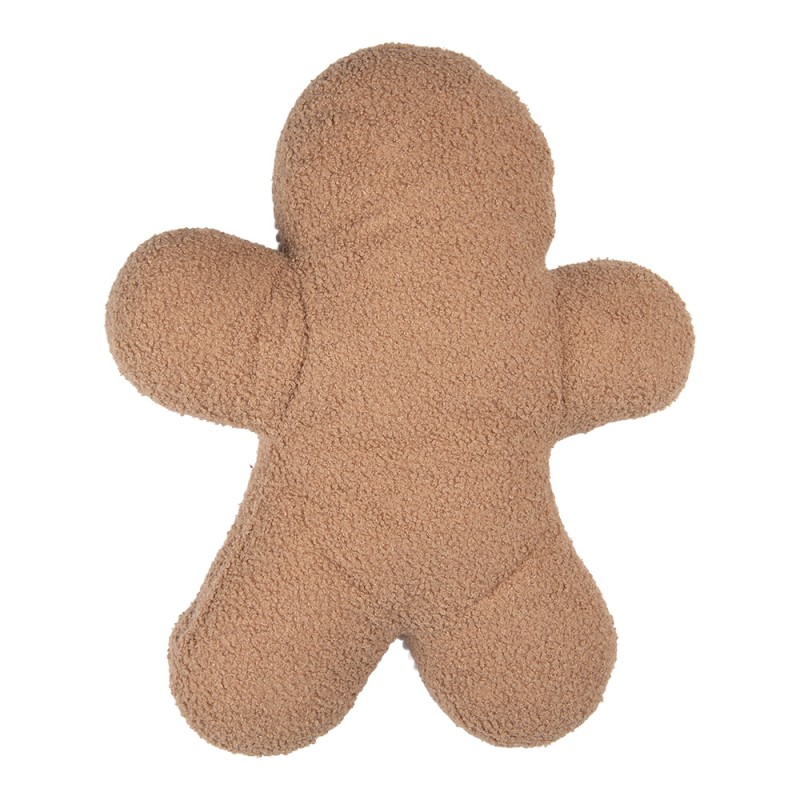 Clayre & Eef Sierkussen Gingerbread man 40x48x4 cm Bruin Polyester