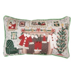 Clayre & Eef Coussin 50x35x4 cm Beige Polyester