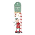 Clayre & Eef Décoration de Noël Image Boîte aux lettres 31x16x96 cm Vert Métal