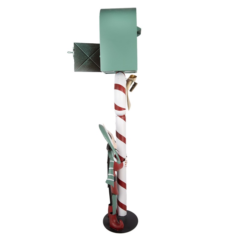 Clayre & Eef Décoration de Noël Image Boîte aux lettres 31x16x96 cm Vert Métal