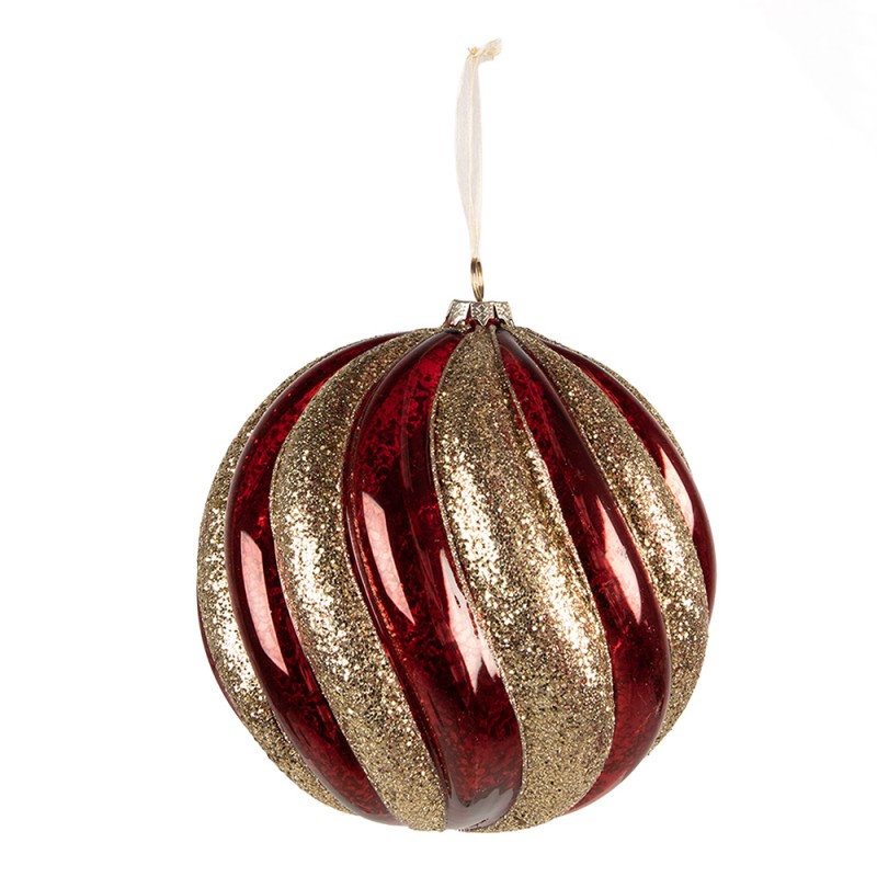 Clayre & Eef Boule de Noël Ø 20x20 cm Rouge Verre