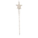 Clayre & Eef Ornamento Natalizio 5x3x20 cm Trasparente Vetro